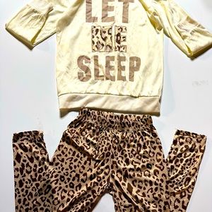 Sweet n Sassy two piece girl pajama sets, size 14/16. Excellent condition.